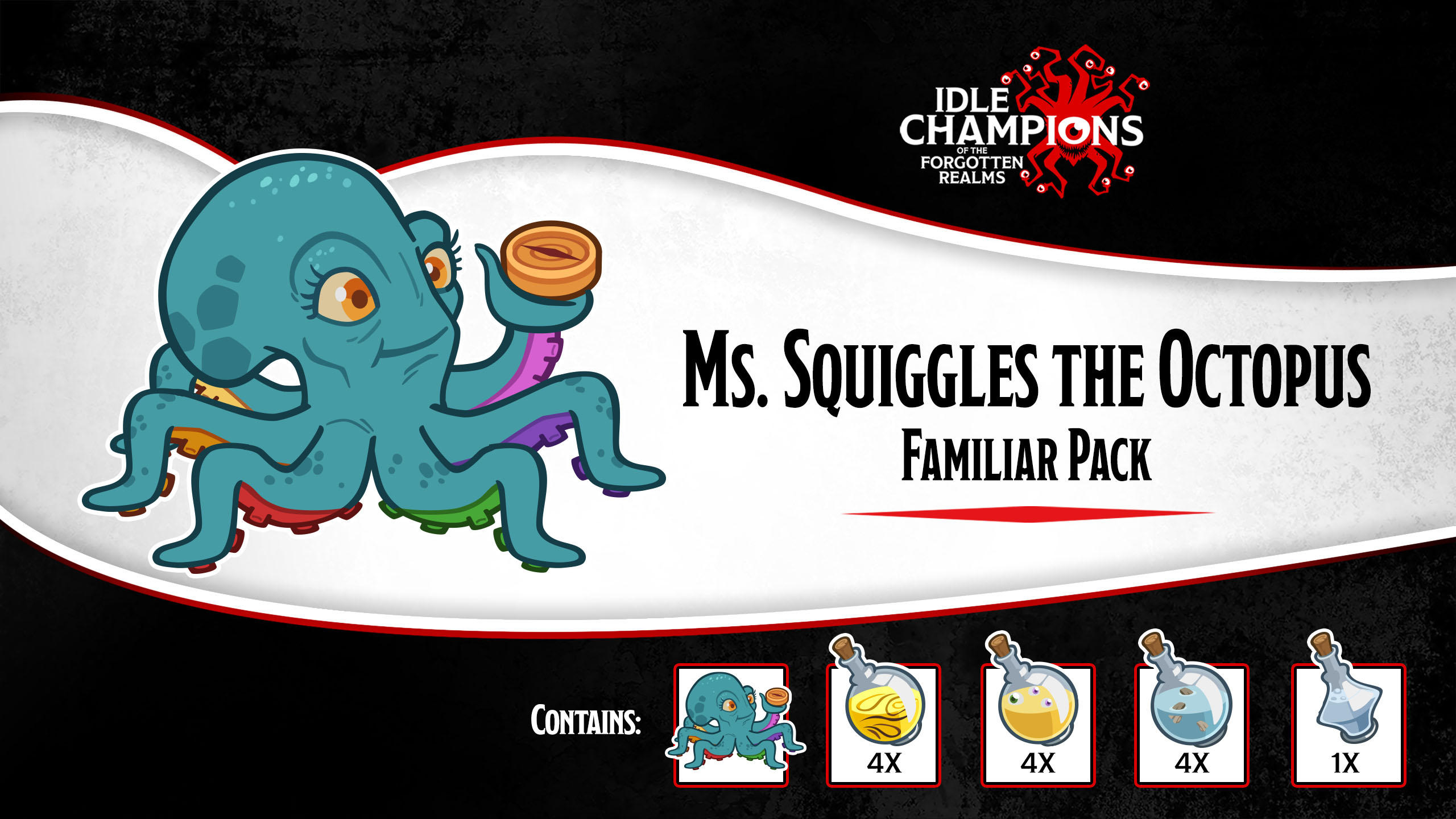 Ms. Squiggles the Octopus Familiar Pack