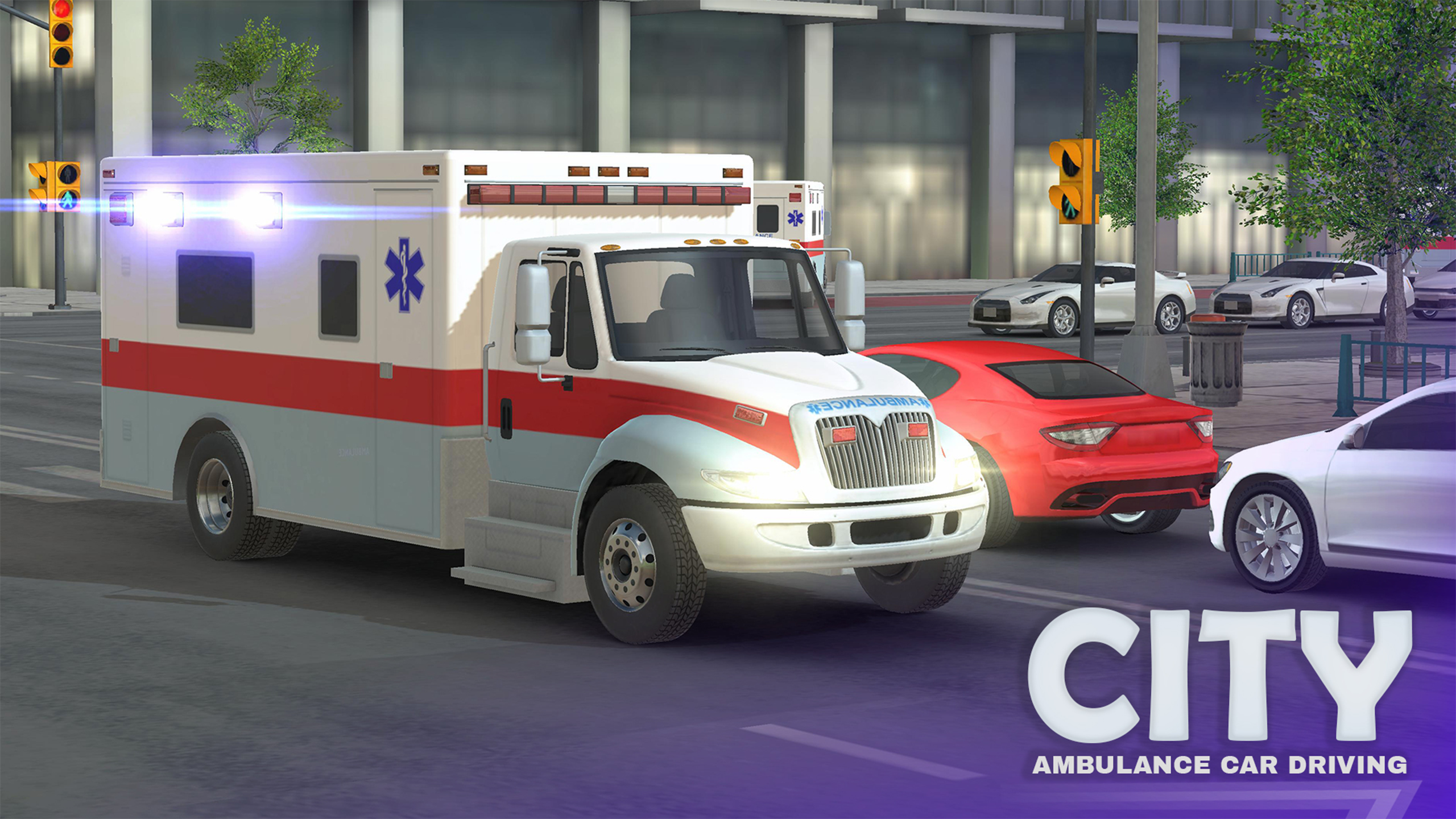 City Ambulance Car Driving